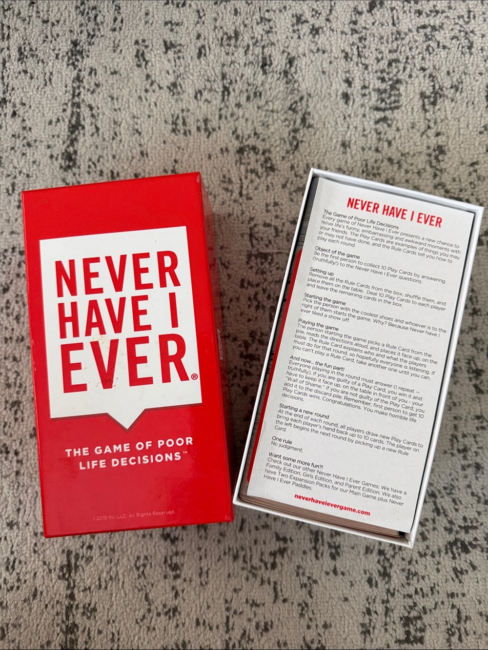 Never Have I Ever Card Game